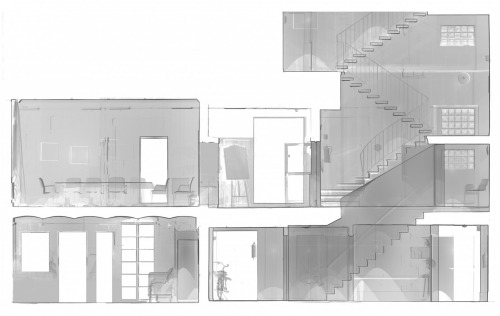 Orthofoto-Schnitt durch ein Bestandsgebäude